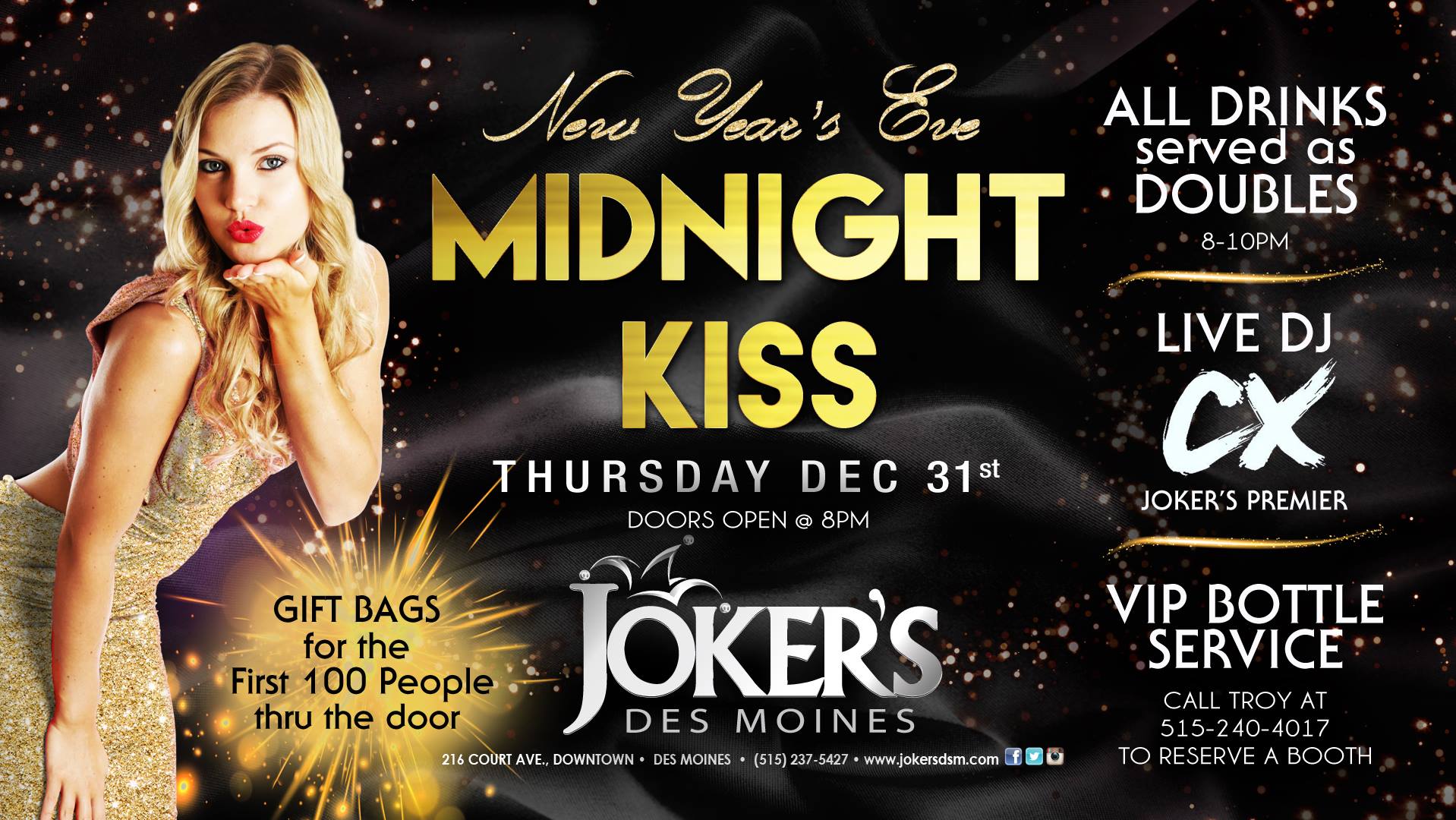 Joker's Midnight Kiss NYE